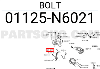 Nissan 01125N6021 BOLT