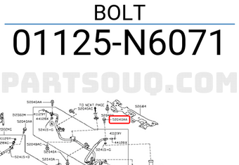 Nissan 01125N6071 BOLT