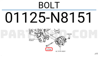 Nissan 01125N8151 BOLT