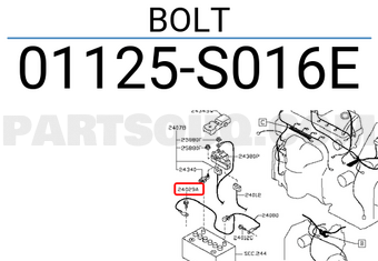 Nissan 01125S016E BOLT
