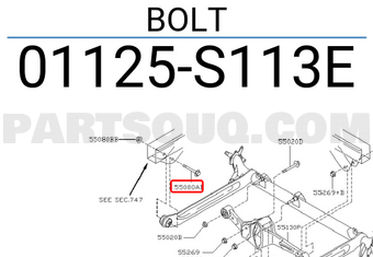 Nissan 01125S113E BOLT