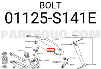 Nissan 01125S141E BOLT