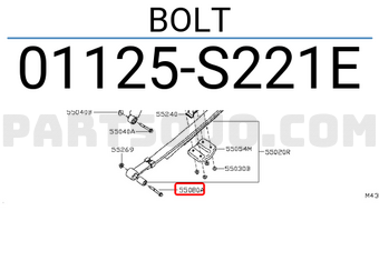 Nissan 01125S221E BOLT