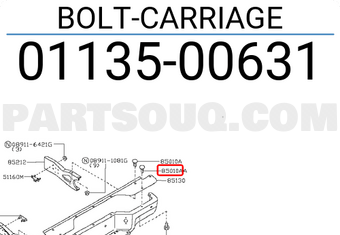 Nissan 0113500631 BOLT-CARRIAGE