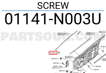 Nissan 01141N003U SCREW