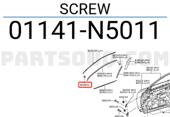 Nissan 01141N5011 SCREW