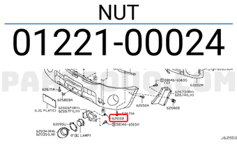 Nissan 0122100024 NUT