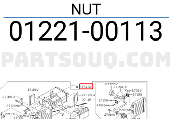Nissan 0122100113 NUT