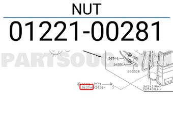 Nissan 0122100281 NUT