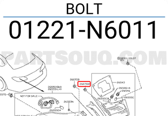Nissan 01221N6011 BOLT