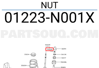 Nissan 01223N001X NUT