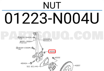 Nissan 01223N004U NUT