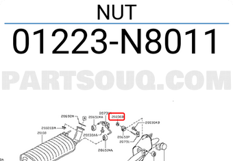 Nissan 01223N8011 NUT