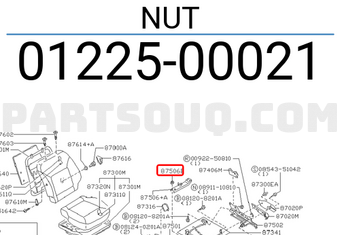 Nissan 0122500021 NUT