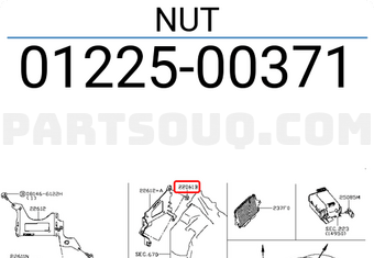 Nissan 0122500371 NUT