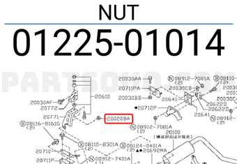 Nissan 0122501014 NUT