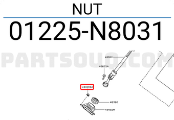 Nissan 01225N8031 NUT