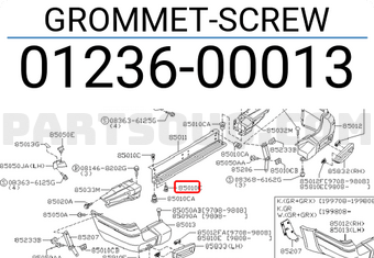 Nissan 0123600013 GROMMET-SCREW