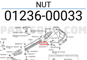 Nissan 0123600033 NUT
