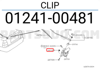 Nissan 0124100481 CLIP