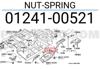 Nissan 0124100521 NUT-SPRING