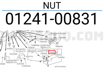 Nissan 0124100831 NUT