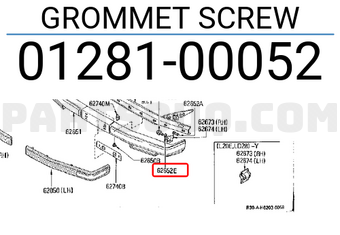 Nissan 0128100052 GROMMET SCREW