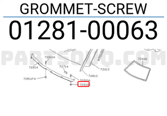 Nissan 0128100063 GROMMET-SCREW