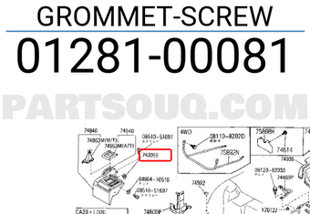 Nissan 0128100081 GROMMET-SCREW
