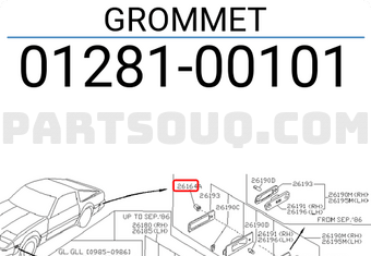 Nissan 0128100101 GROMMET