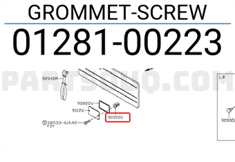 Nissan 0128100223 GROMMET-SCREW