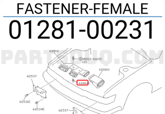 Nissan 0128100231 FASTENER-FEMALE