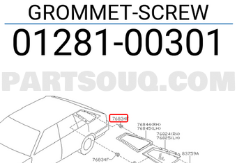 Nissan 0128100301 GROMMET-SCREW