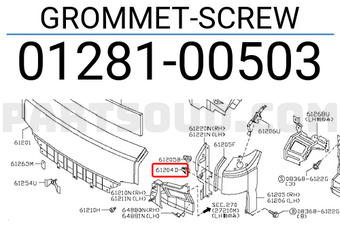Nissan 0128100503 GROMMET-SCREW