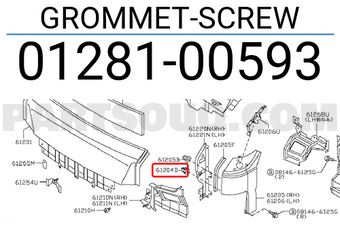 Nissan 0128100593 GROMMET-SCREW