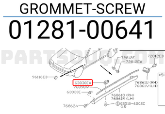 Nissan 0128100641 GROMMET-SCREW