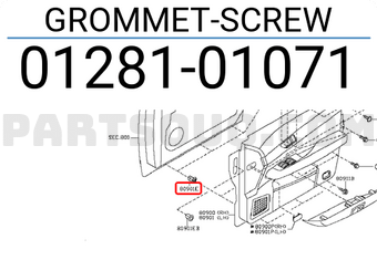 Nissan 0128101071 GROMMET-SCREW