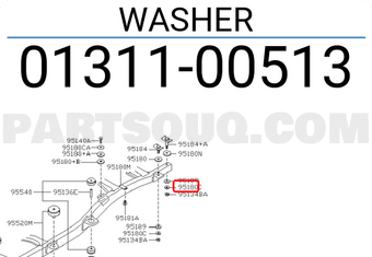 Nissan 0131100513 WASHER