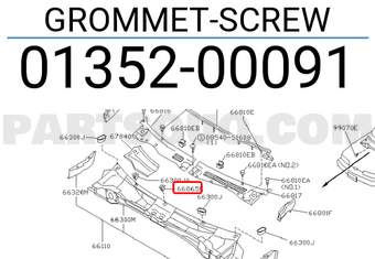 Nissan 0135200091 GROMMET-SCREW