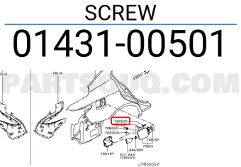 Nissan 0143100501 SCREW