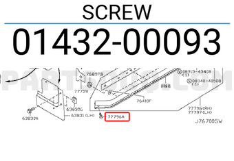 Nissan 0143200093 SCREW