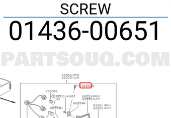 Nissan 0143600651 SCREW