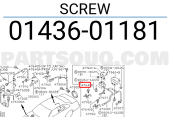 Nissan 0143601181 SCREW