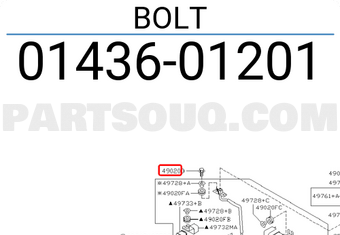 Nissan 0143601201 BOLT