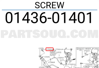 Nissan 0143601401 SCREW
