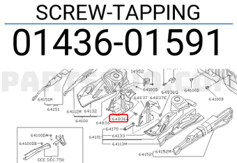 Nissan 0143601591 SCREW-TAPPING