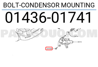Nissan 0143601741 BOLT-CONDENSOR MOUNTING
