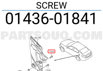 Nissan 0143601841 SCREW