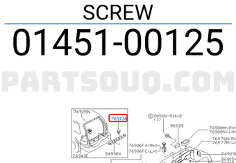 Nissan 0145100125 SCREW