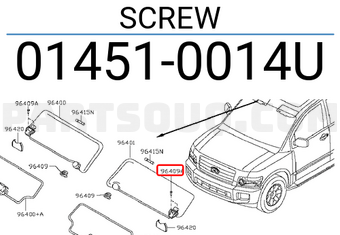 Nissan 014510014U SCREW